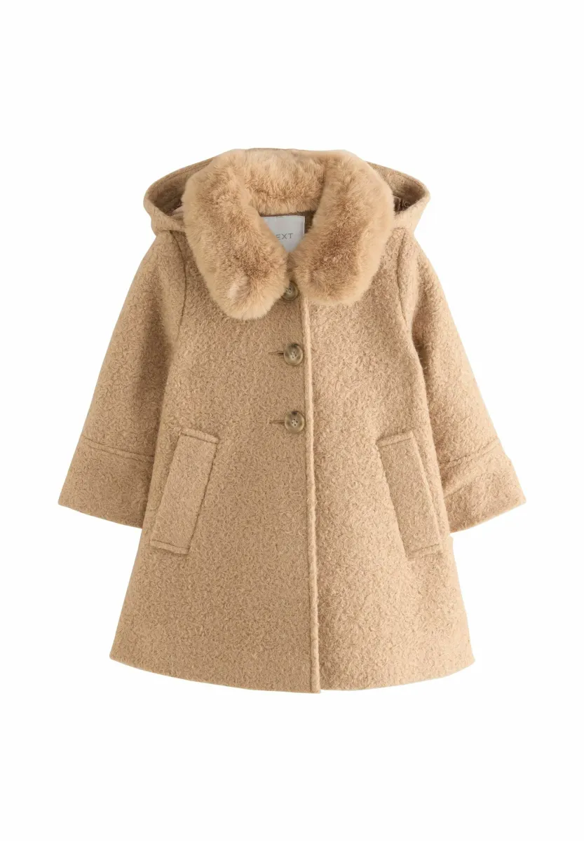 REGULAR FIT - COLLAR HOODED - Wintermantel - camel