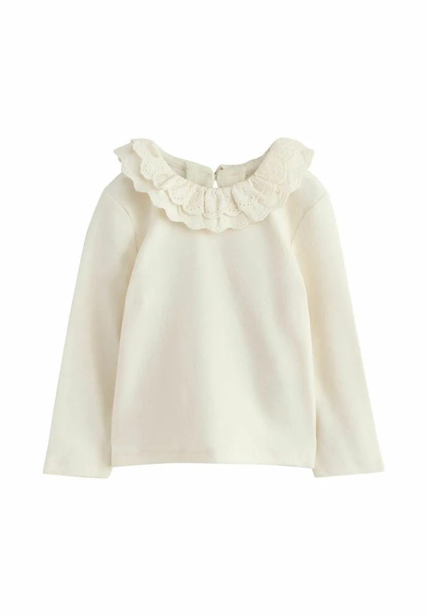REGULAR FIT -  COLLAR - Langarmshirt - white