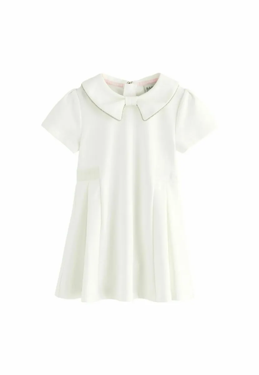 REGULAR FIT - COLLARED PONTE - Freizeitkleid - white