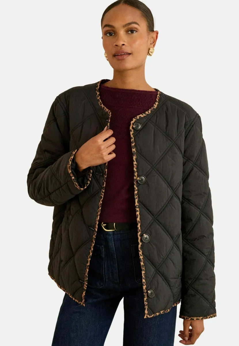 REGULAR FIT-COLLARLESS - Übergangsjacke - black