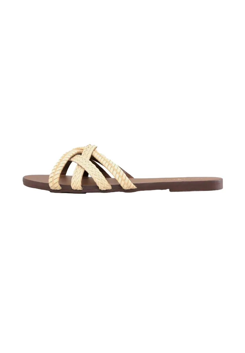 REGULAR FIT COMFORT - Pantolette flach - cream