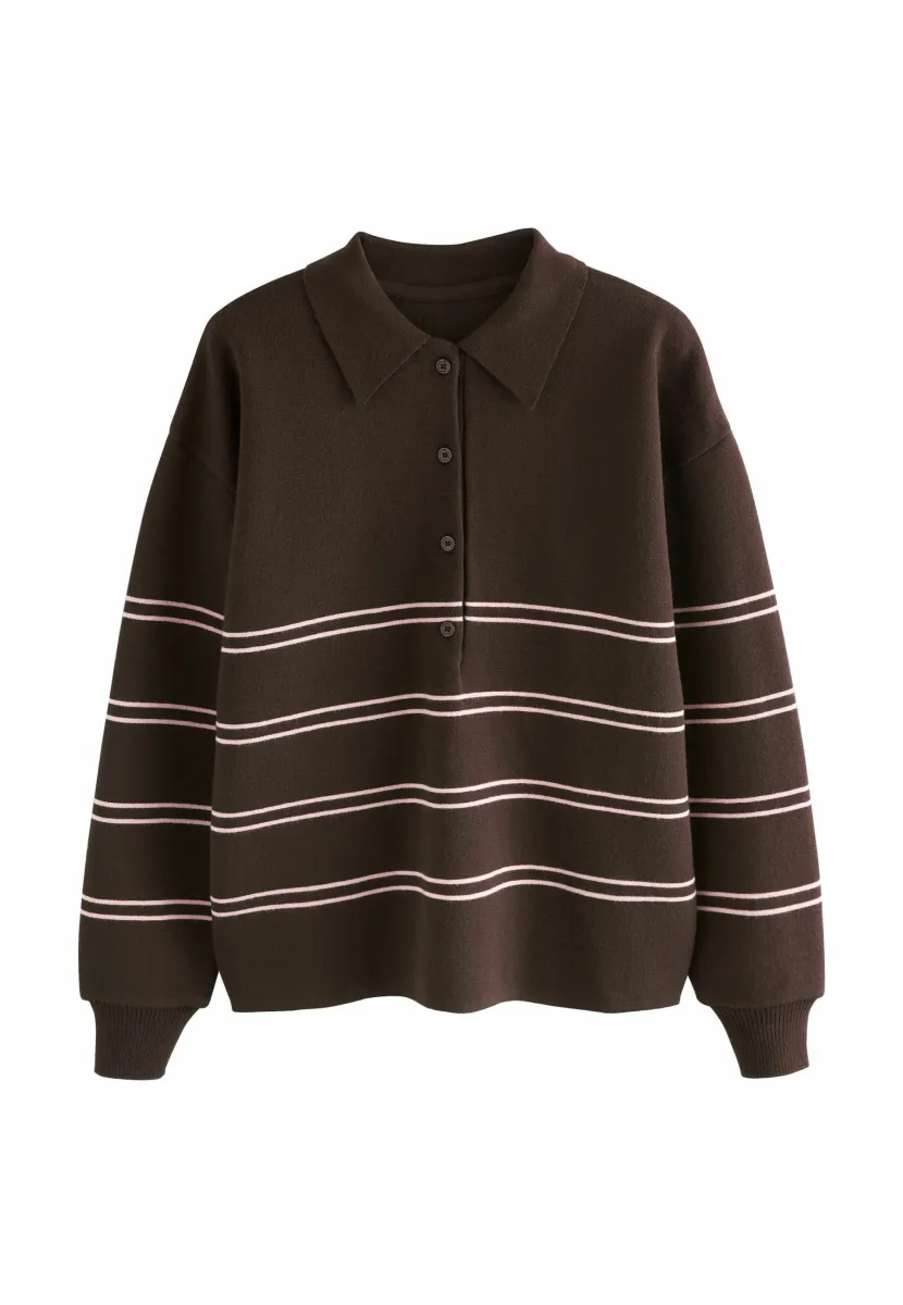 REGULAR FIT - COSY SOFT TOUCH LONG SLEEVE - Strickpullover - chocolate brown