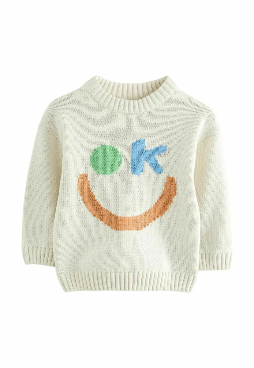 REGULAR FIT - CREW NECK - Strickpullover - ecru ok smile