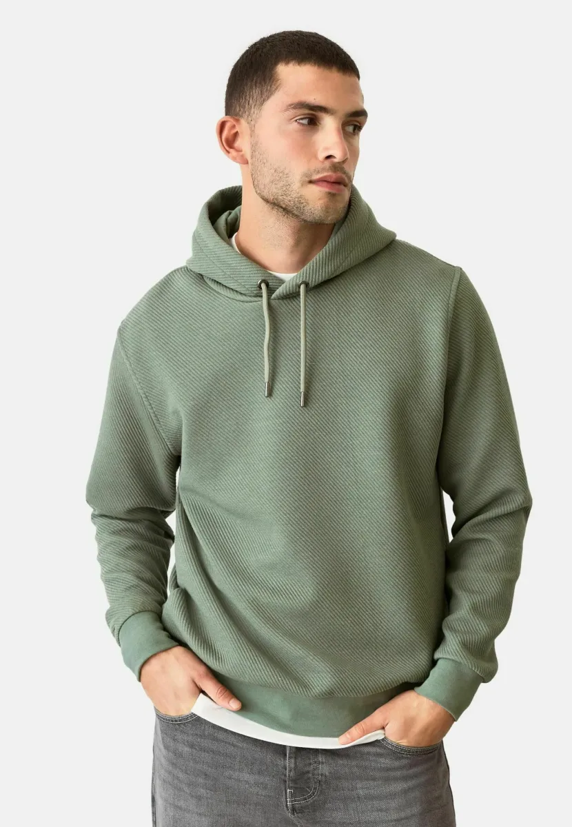 REGULAR FIT - DIAGONAL TEXTURED - Sweatshirt - sage green