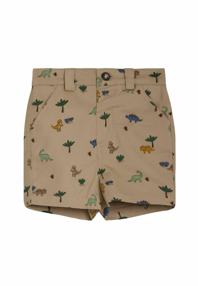REGULAR FIT - DINO PRINT - Shorts - stone
