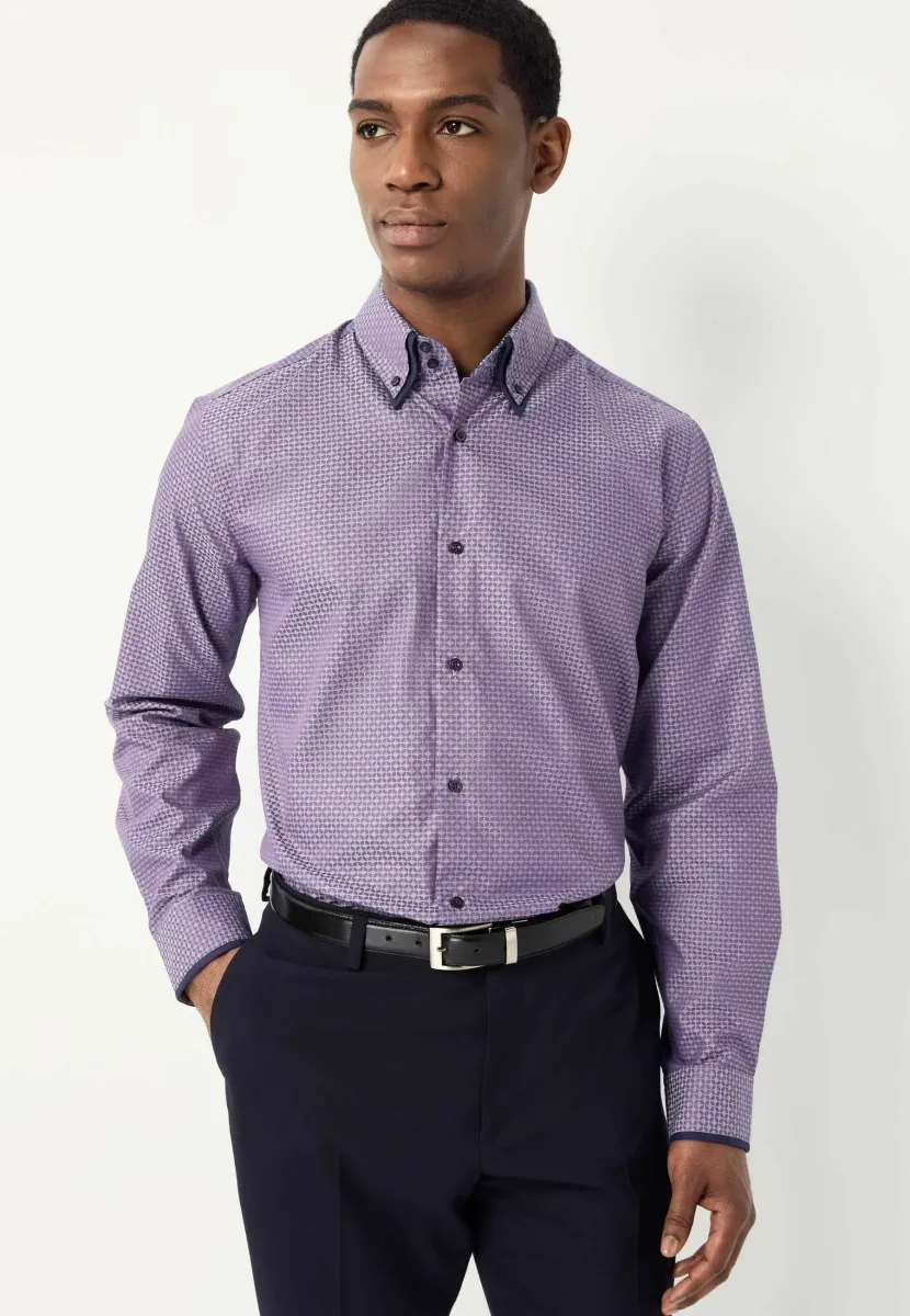 REGULAR FIT - DOUBLE COLLAR - Hemd - purple