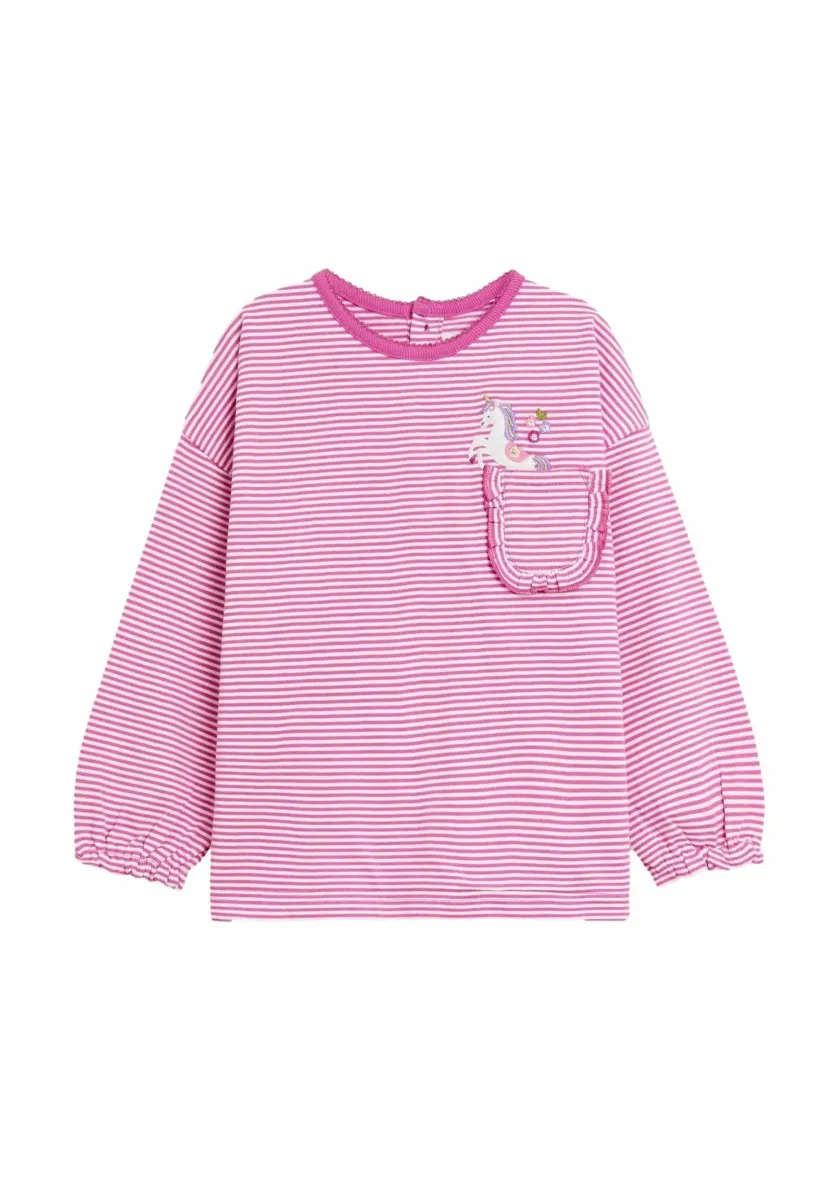 REGULAR FIT - DROP SHOULDER STRIPE  - Langarmshirt - pink