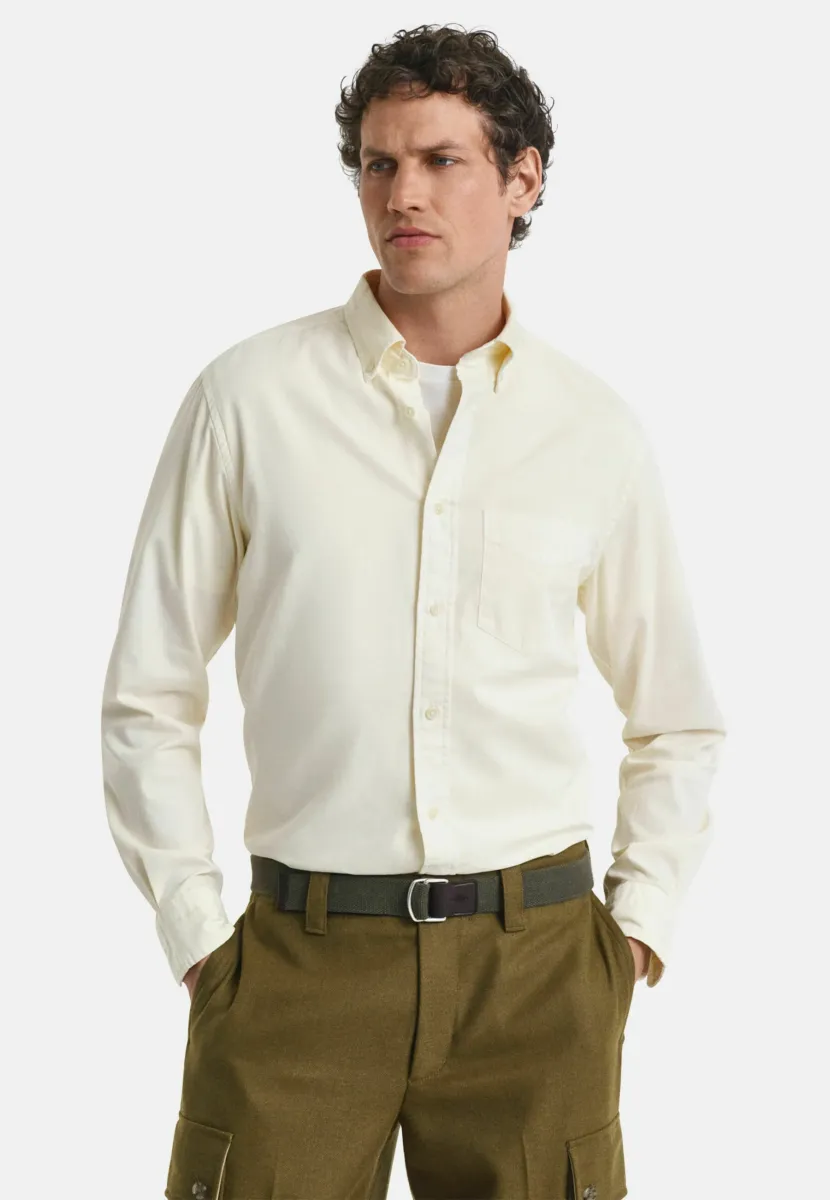 REGULAR FIT DYED - Hemd - cream