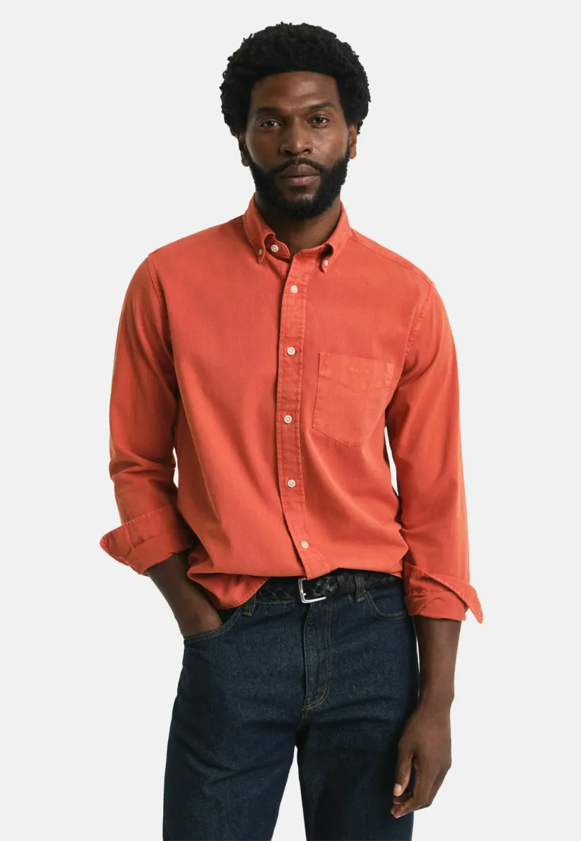 REGULAR FIT DYED - Hemd - deep orange