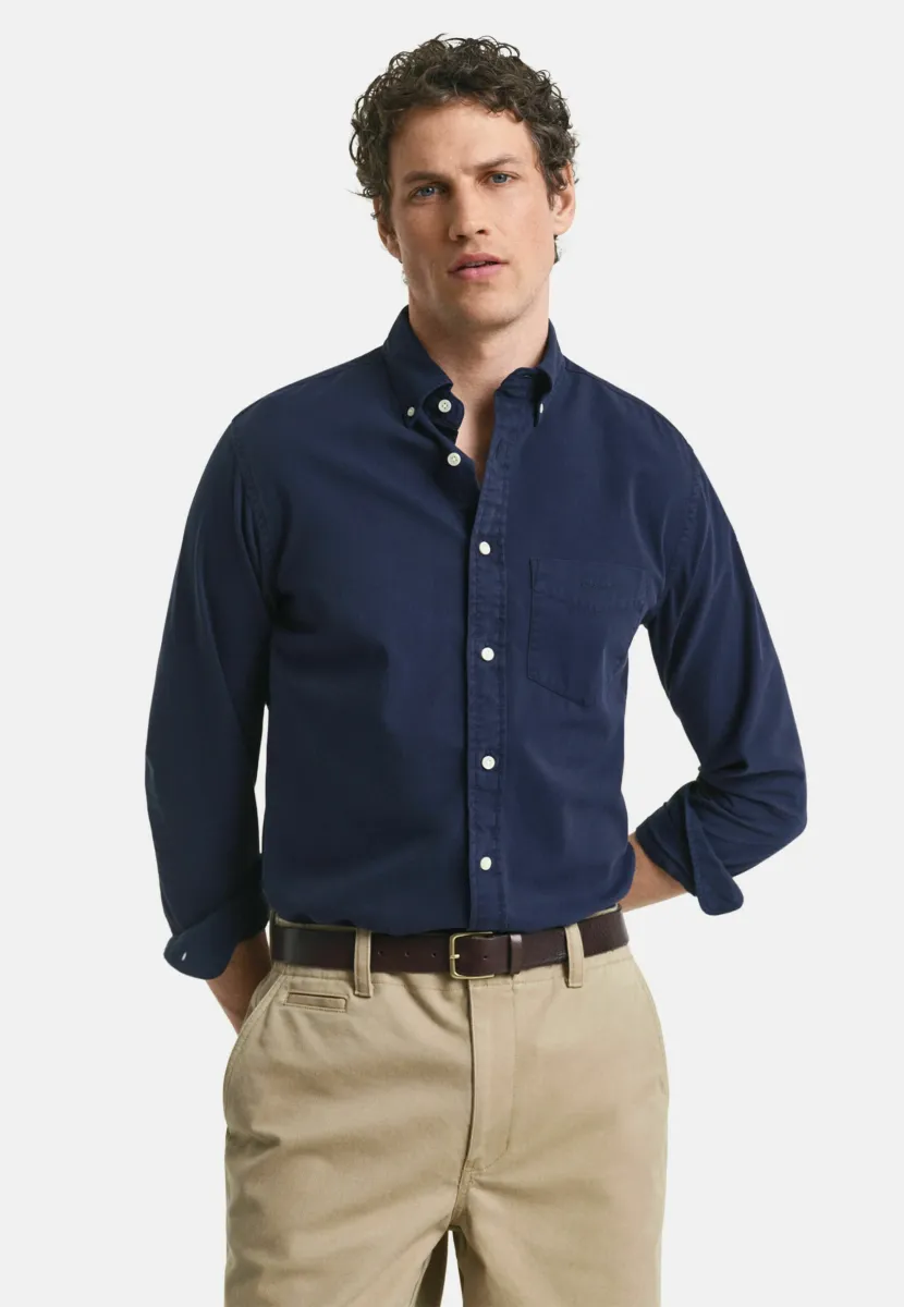 REGULAR FIT DYED - Hemd - evening blue