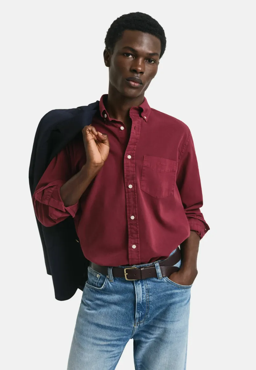 REGULAR FIT DYED - Hemd - plumped red