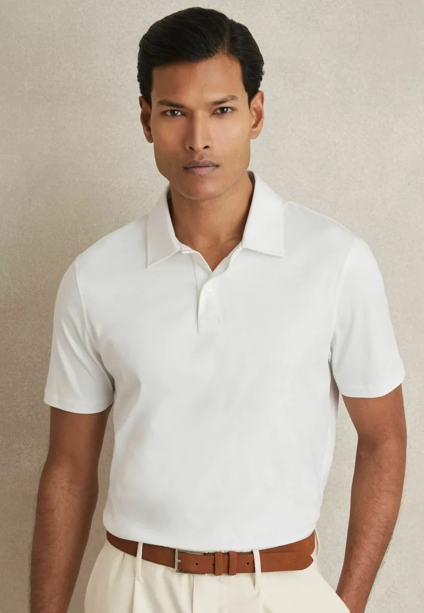 REGULAR FIT EARL SHORT SLEEVE - Poloshirt - white