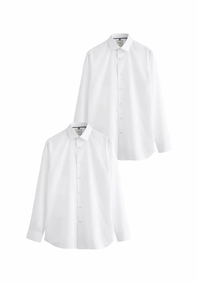 REGULAR FIT - EASY CARE SINGLE CUFF 2 PACK - Businesshemd - white
