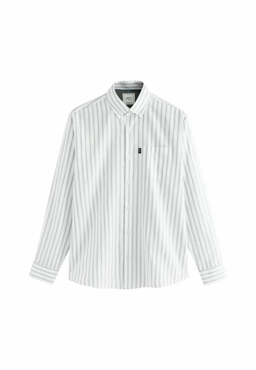REGULAR FIT - EASY IRON BUTTON DOWN OXFORD - Hemd - white black stripe