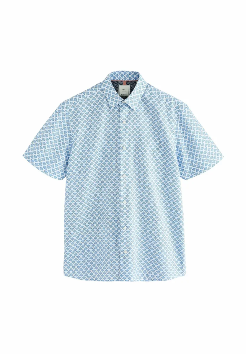 REGULAR FIT - EASY IRON SHORT SLEEVE PRINT  - Hemd - blue fan print