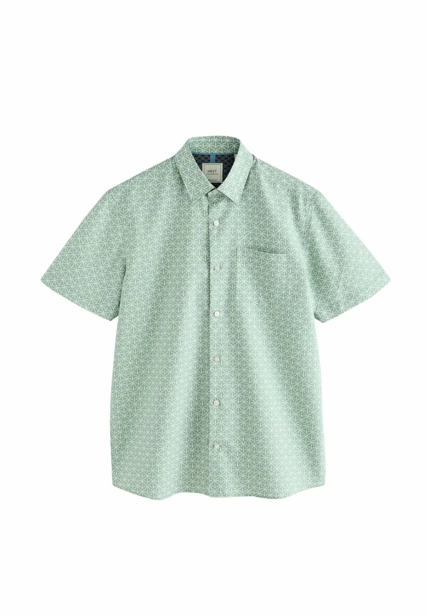 REGULAR FIT - EASY IRON SHORT SLEEVE PRINT  - Hemd - green palm print