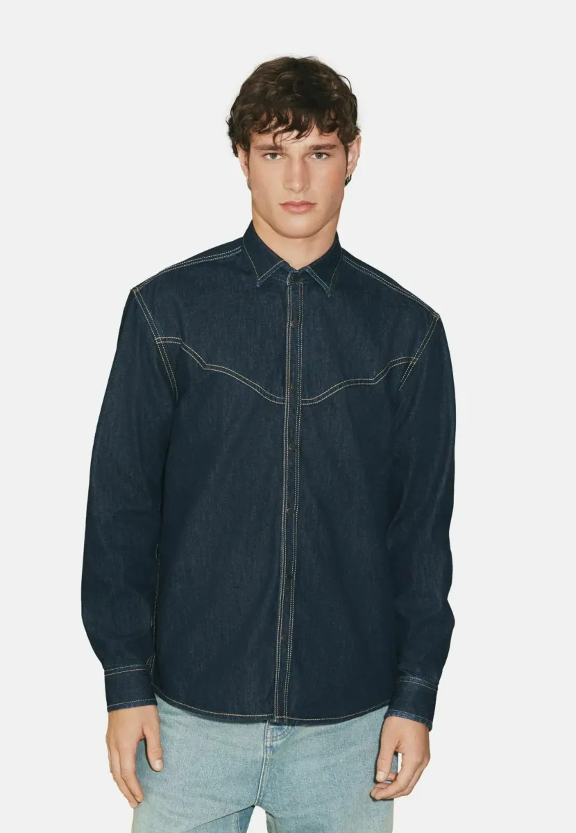 REGULAR FIT - EDIT LONG SLEEVE WESTERN STYLE - Hemd - dark blue