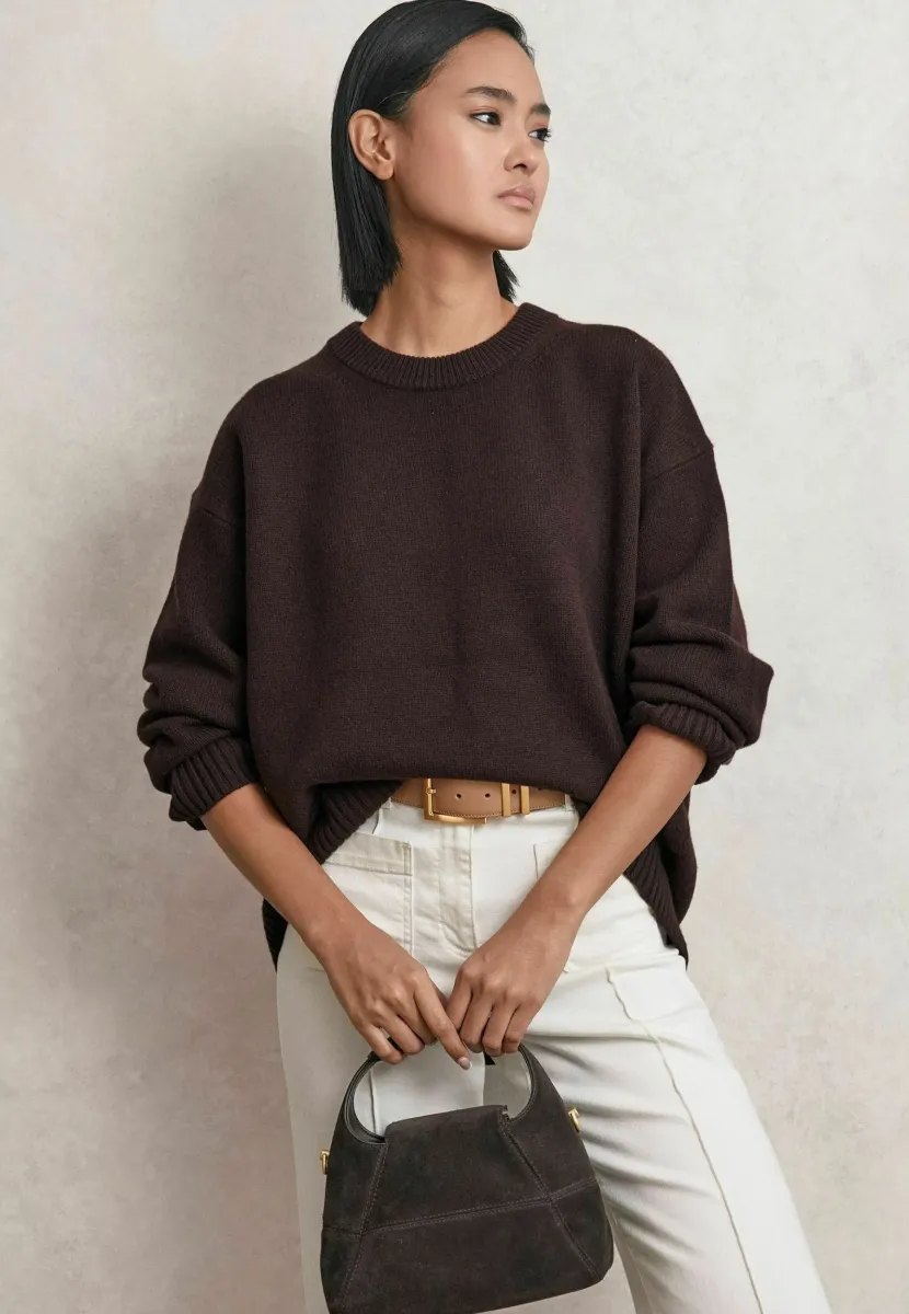 REGULAR FIT - ELLA - Strickpullover - plum