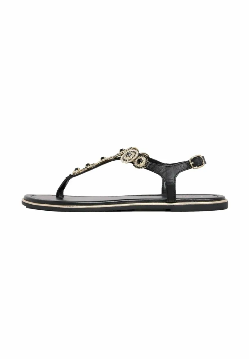 REGULAR FIT-EMBELLISHED STRAPPY - Zehentrenner - black