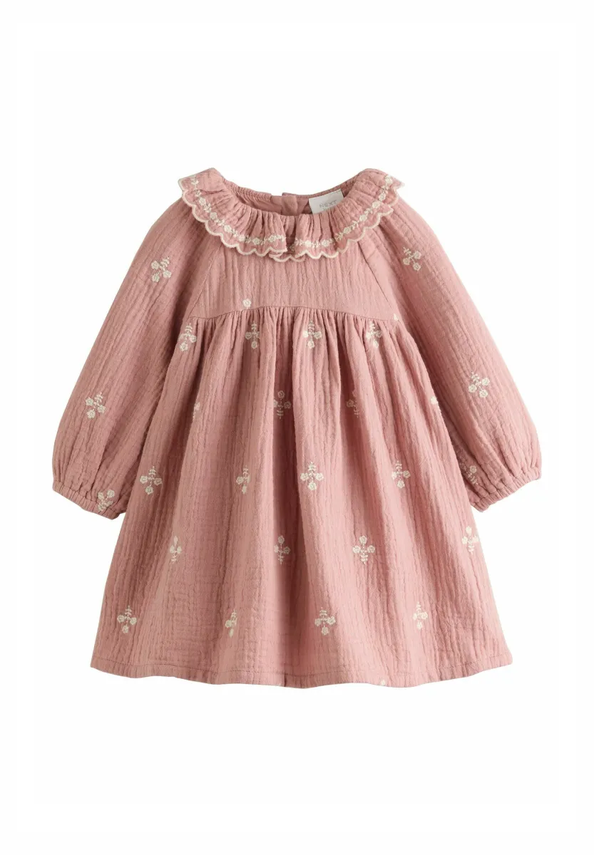 REGULAR FIT - EMBROIDERED LONG SLEEVE - Blusenkleid - pink