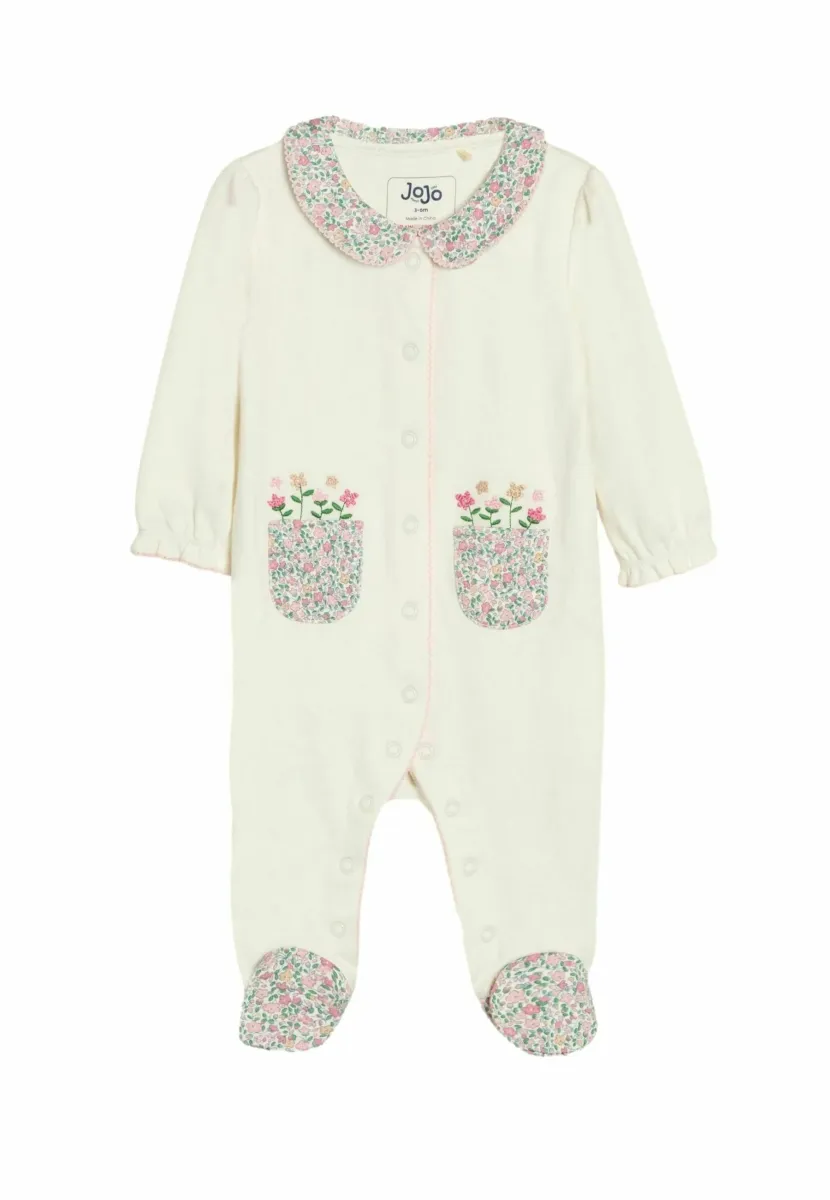 REGULAR FIT -EMBROIDERED  - Strampler - cream
