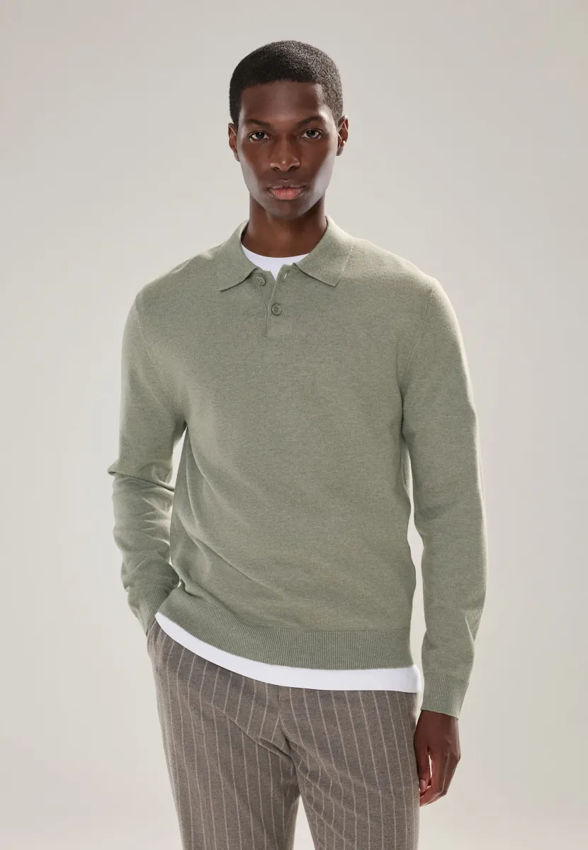 REGULAR FIT ESSENTIAL LONG SLEEVE - Langarmshirt - sage green