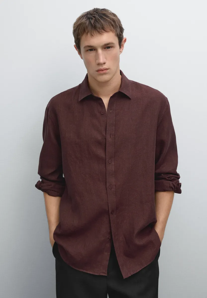 REGULAR FIT FADED - Hemd - bordeaux