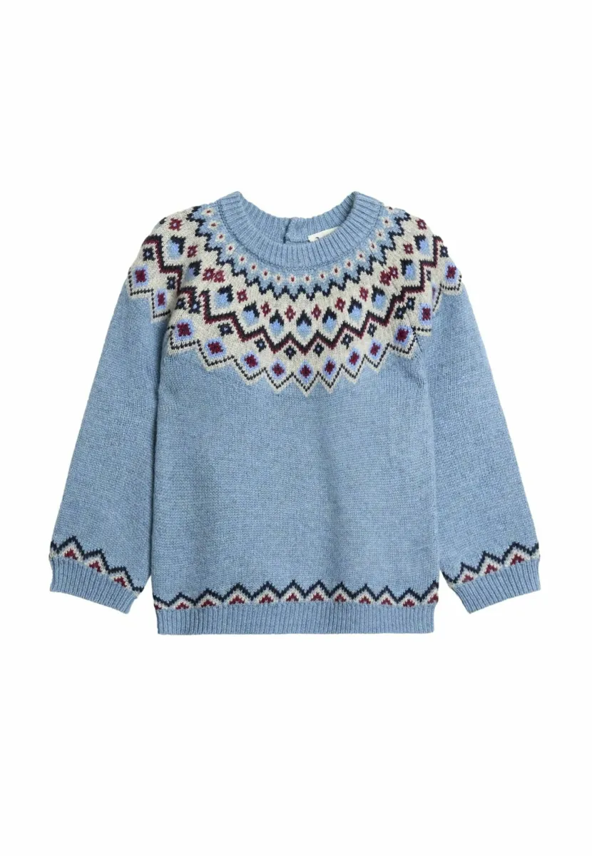 REGULAR FIT-FAIRISLE PATTERN - Strickpullover - blue
