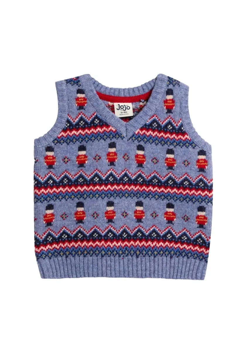 REGULAR FIT - FAIRISLE PATTERN TANK - Top - sky blue