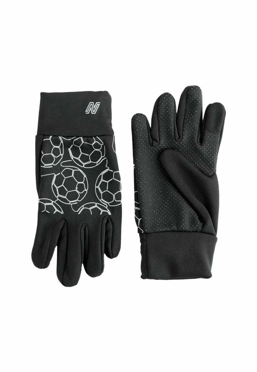 REGULAR FIT - Fingerhandschuh - black football print