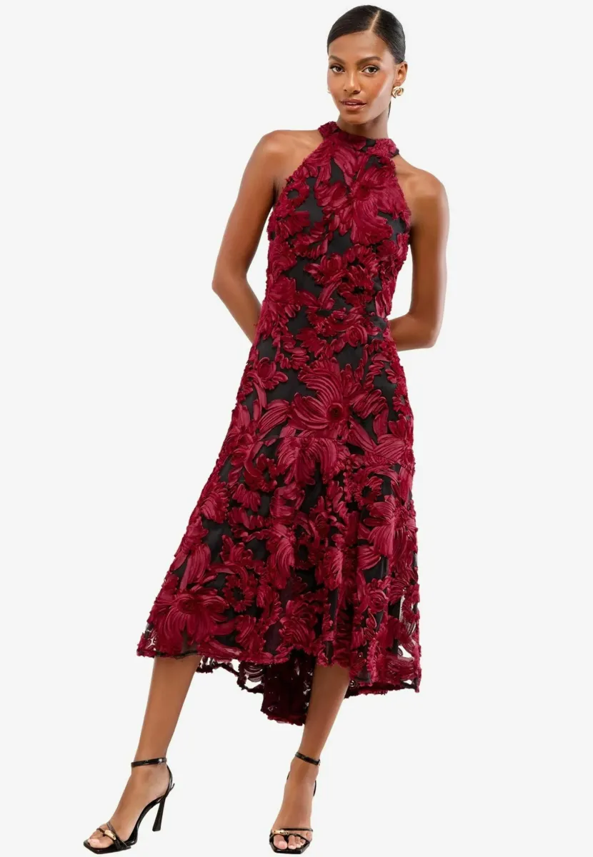 REGULAR FIT - FLARE  - Ballkleid - red black