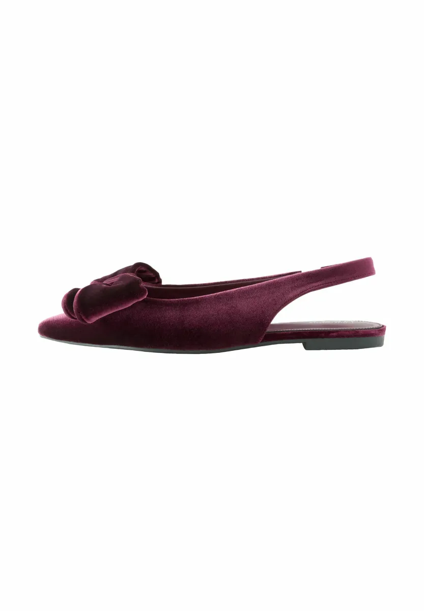 REGULAR FIT - FLAT - Sling-Ballerina - burgandy red velvet