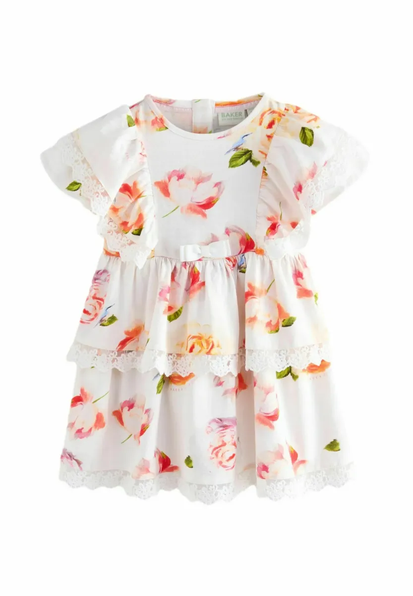 REGULAR FIT - FLORAL - Freizeitkleid - white
