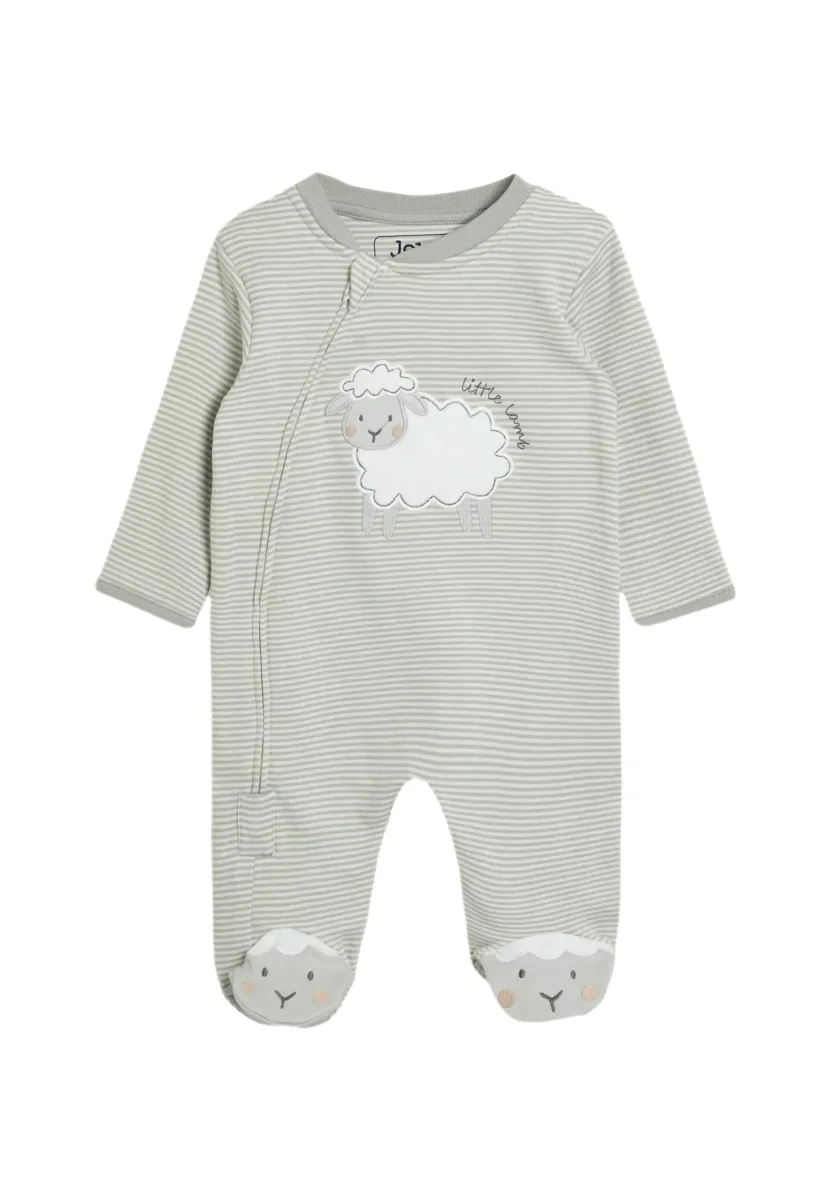 REGULAR FIT - FOOTED APPLIQUÉ  - Strampler - grey