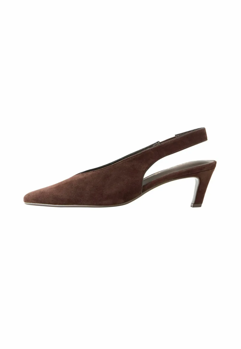 REGULAR FIT - FOREVER COMFORT POINTED TOE - Pumps - chocolate brown suede