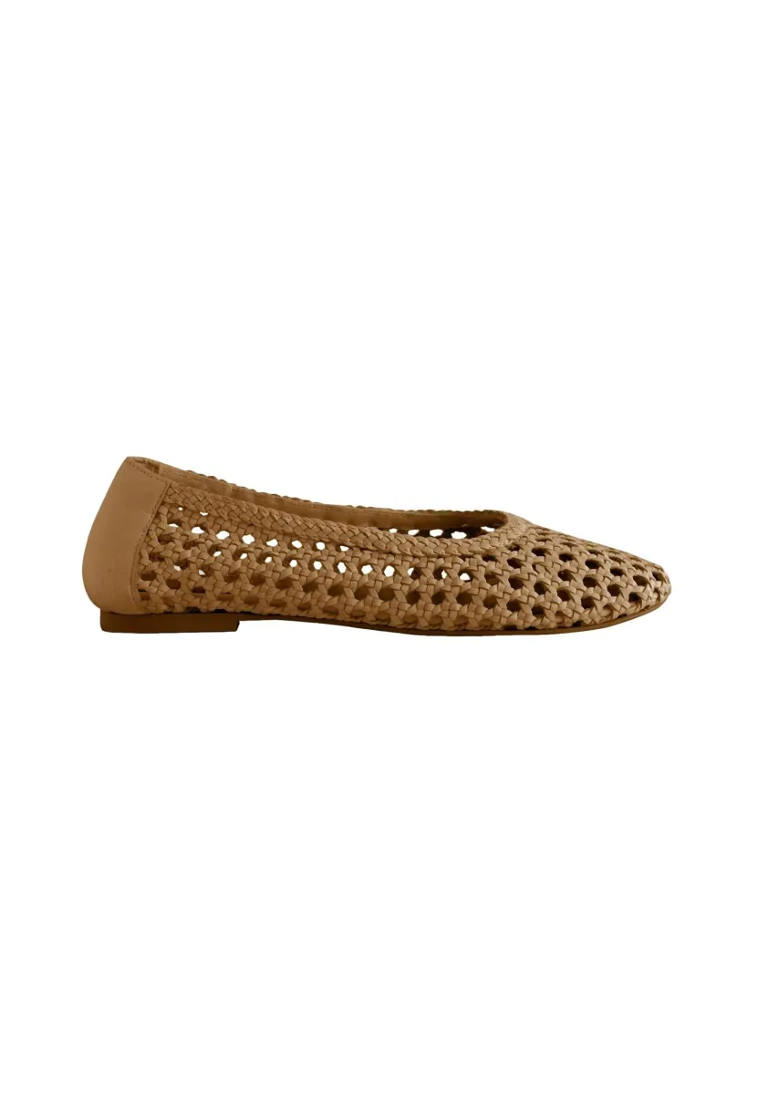 REGULAR FIT-FOREVER COMFORT WEAVE - Klassischer Ballerina - tan brown