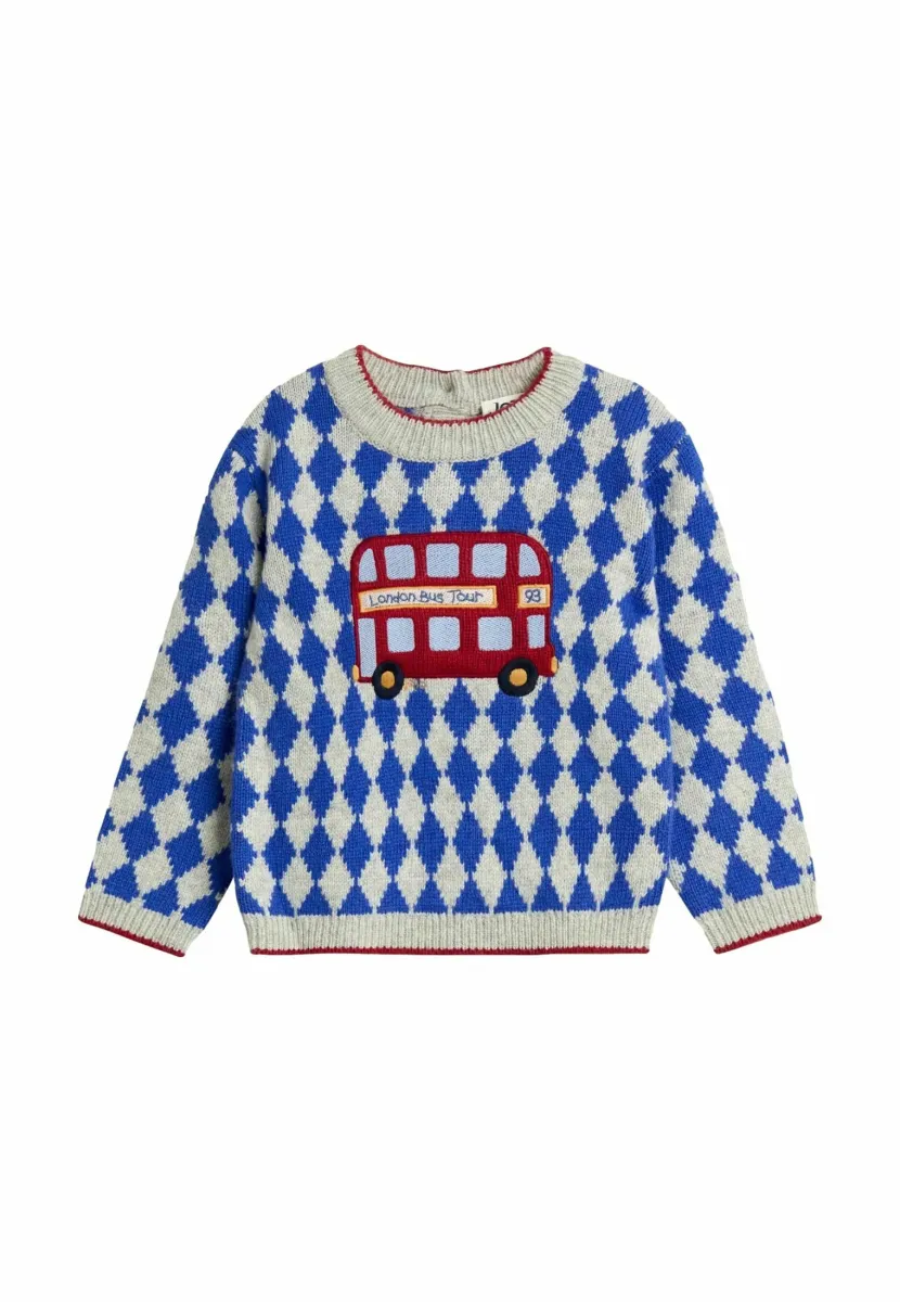 REGULAR FIT - FOX APPLIQUÉ - Strickpullover - blue