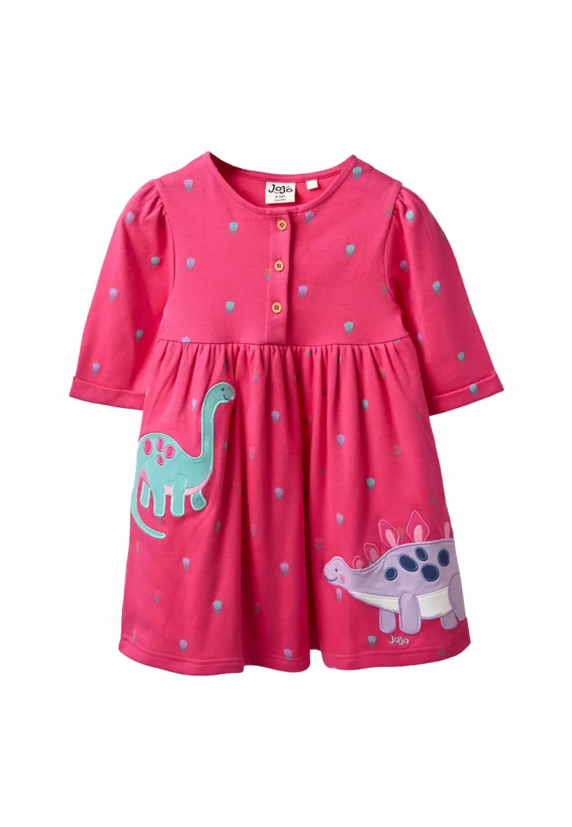 REGULAR FIT  - Freizeitkleid - fucshia pink dinosaur