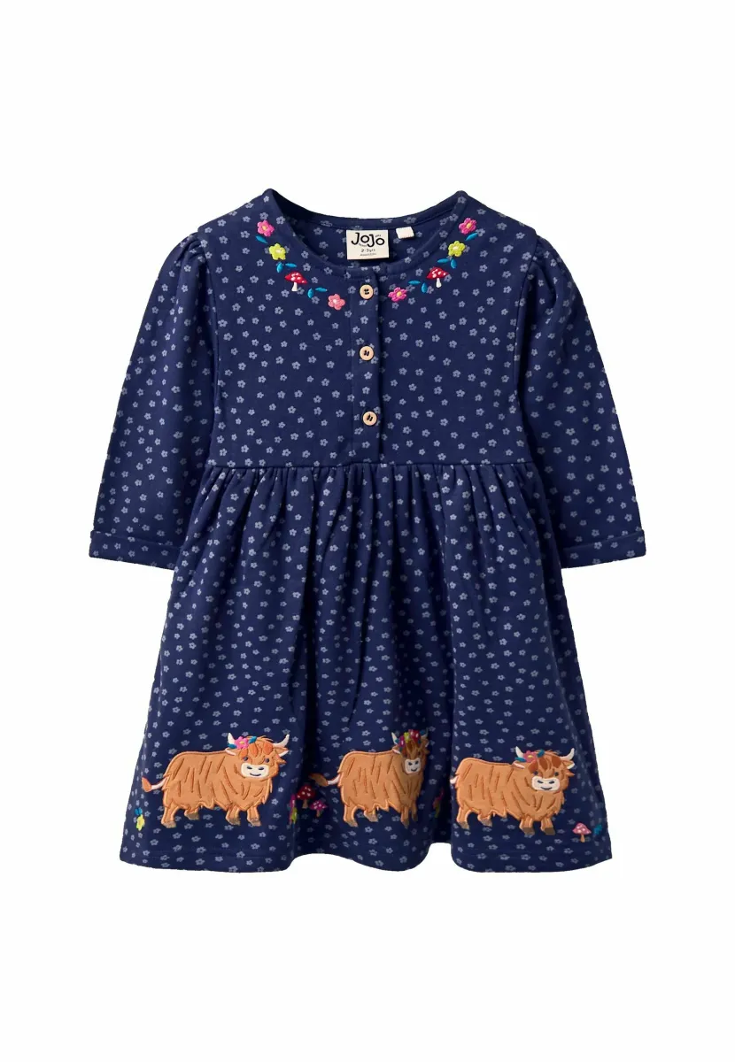 REGULAR FIT  - Freizeitkleid - navy blue highland cow