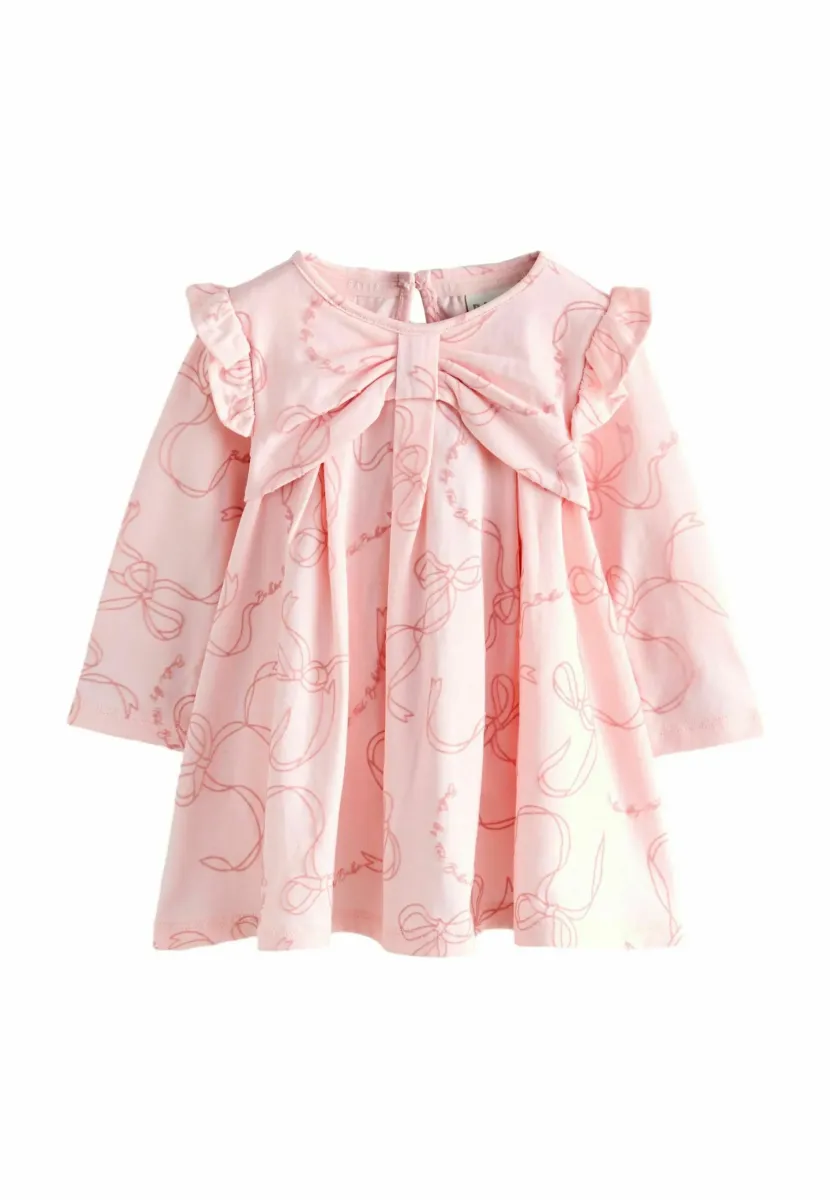 REGULAR FIT - FRILL DETAIL - Jerseykleid - pink