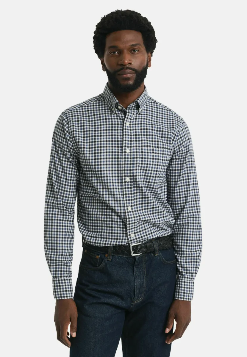 REGULAR FIT GINGHAM - Hemd - naval blue