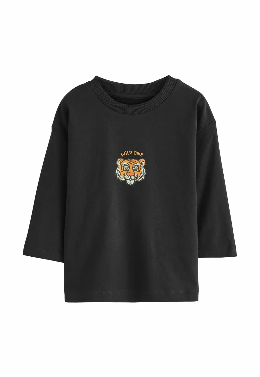 REGULAR FIT GRAPHIC  - Langarmshirt - black tiger