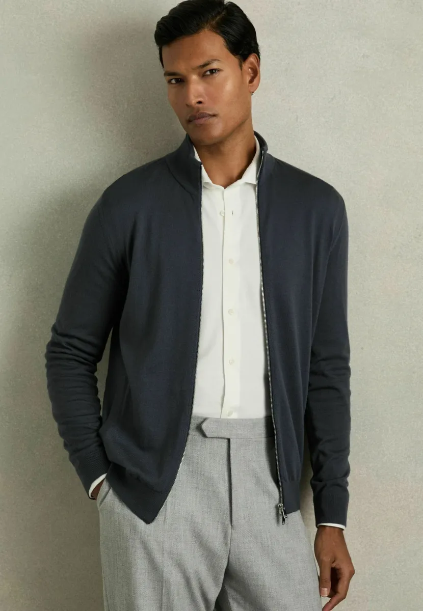 REGULAR FIT - HAMPSHIRE - Strickjacke - blackened blue
