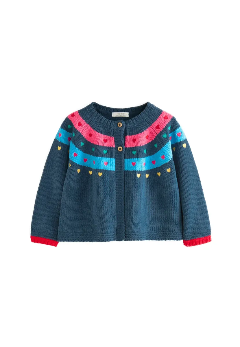REGULAR FIT - HEART - Strickjacke - navy