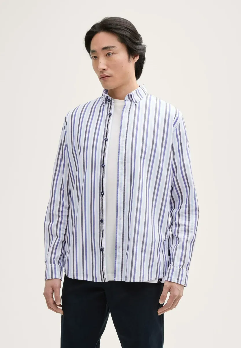 REGULAR FIT  - Hemd - blue structure stripes
