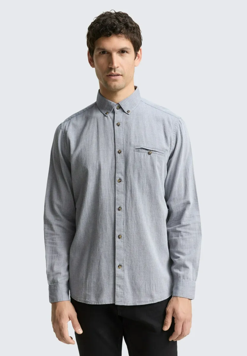 REGULAR FIT - Hemd - navy stripy structure