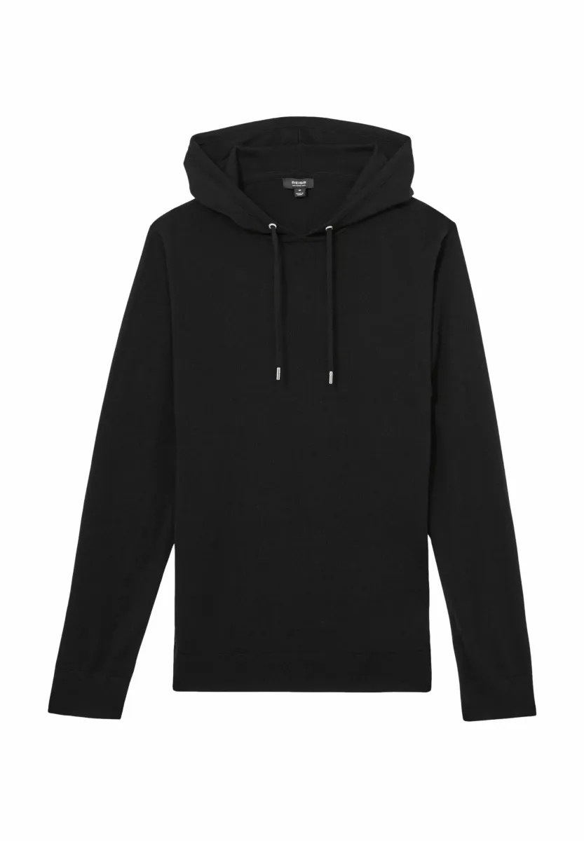 REGULAR FIT - HOLLAND DRAWSTRING - Strickpullover - black