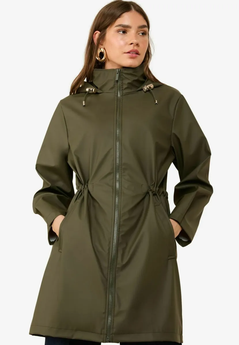 REGULAR FIT - HOODED RAIN - Regenjacke / wasserabweisende Jacke - khaki