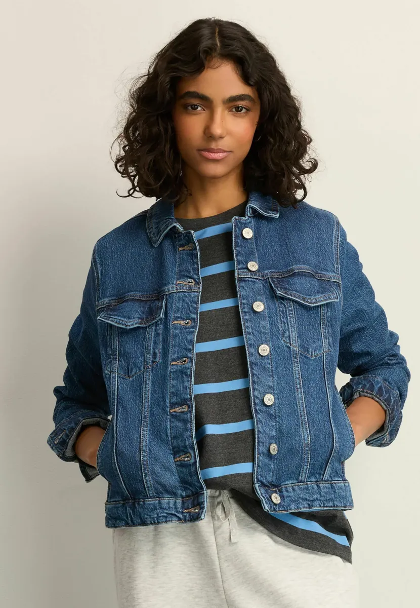 REGULAR FIT - Jeansjacke - dark blue