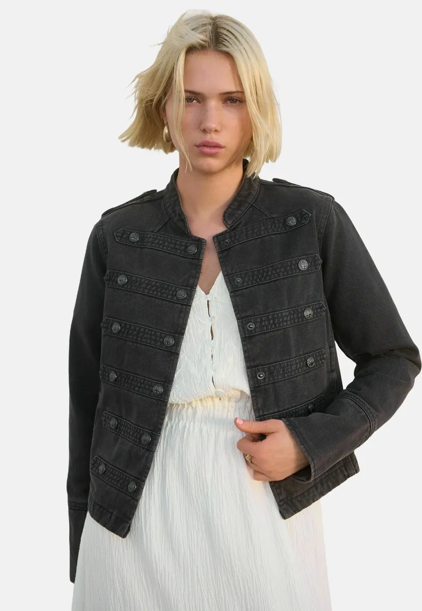 REGULAR FIT - Jeansjacke - washed black